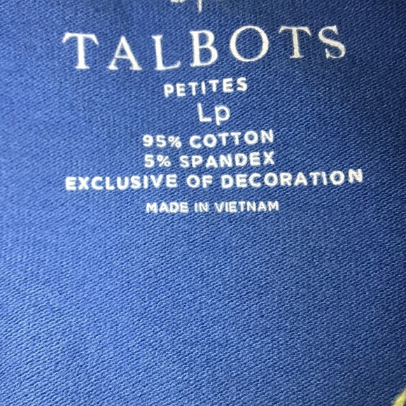 Talbots Polo Shirt Blue Large Petite - Picture 4 of 6